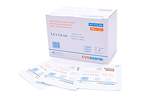 GAZE STERILE CHURIRGICALE 7,5x7,5 / S.10 /C,100